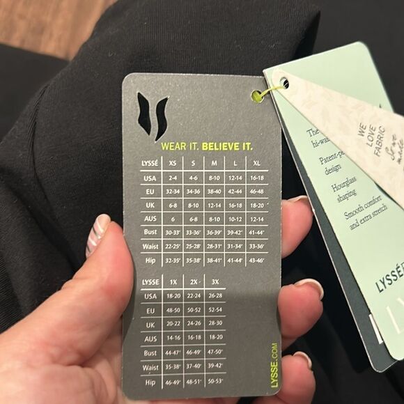 NWT Lysse Black Boot Cut Trousers/Leggings Size Large - Picture 9 of 11